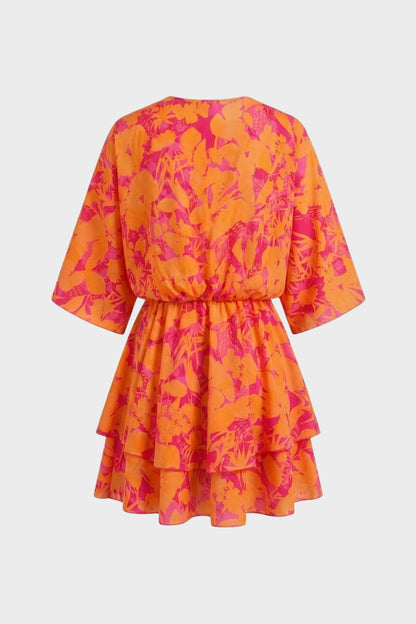 Damen Floral Minikleid – Kimono – Detail-Ansicht