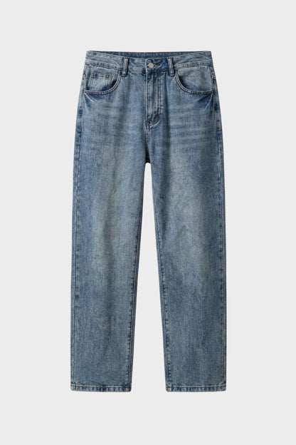 Herren Straight Jeans – Washed – Lifestyle-Look