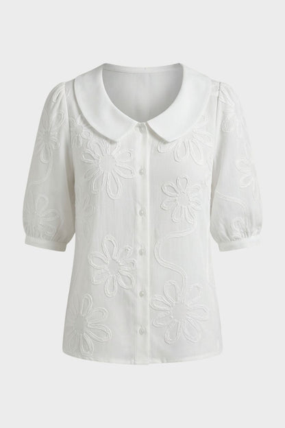 Damen Daisy Bluse – Peter-Pan – Lifestyle-Look