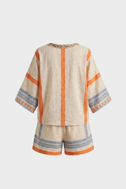 Damen Sommer Set | Top und Shorts – Detail-Ansicht