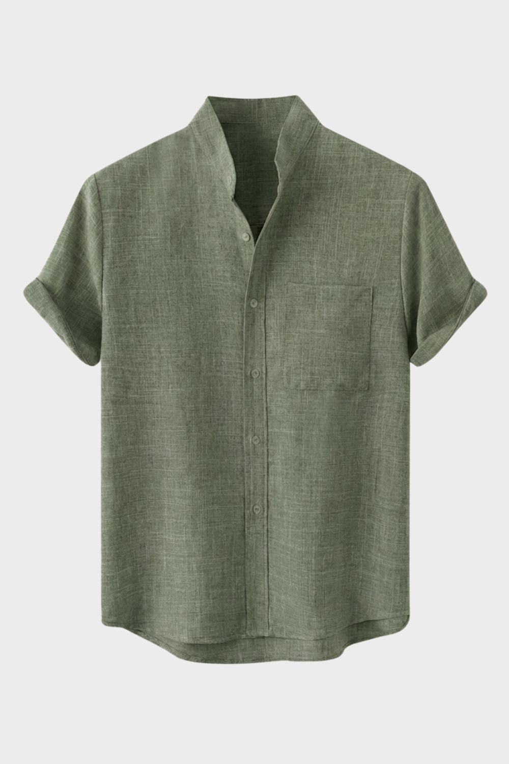 Herren Sommerhemd – Stand-Collar – Lifestyle-Look