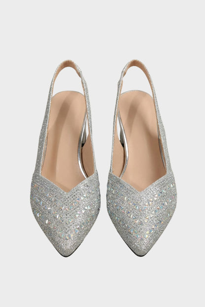 Damen Slingback Pumps | Strass