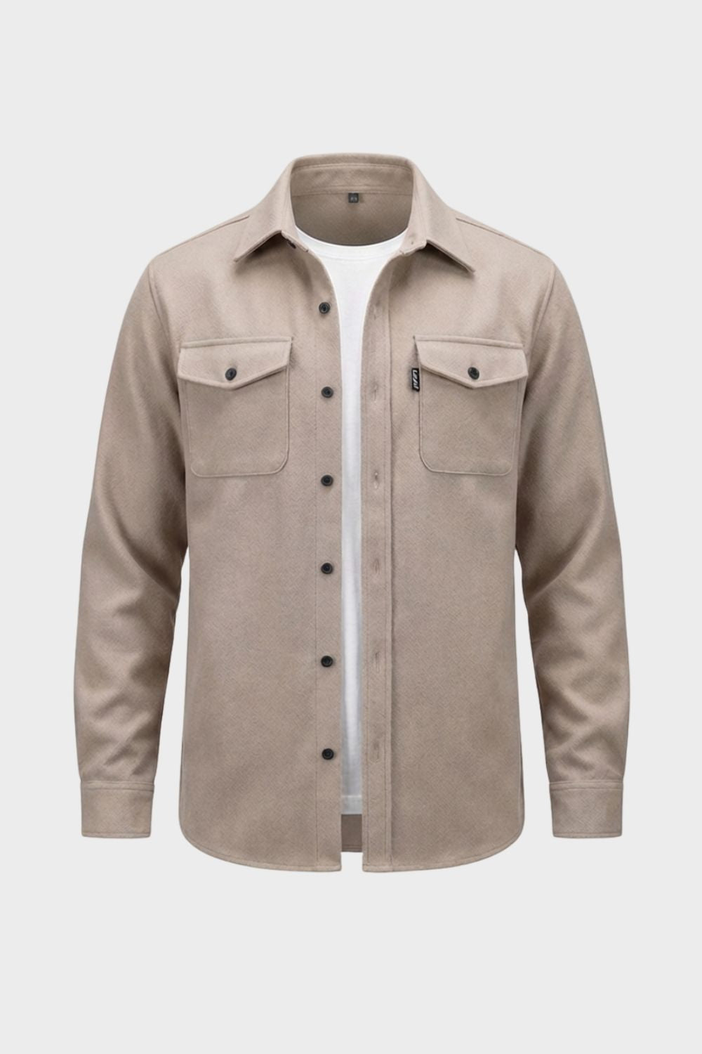Herren Overshirt – Brusttaschen – Material-Detail
