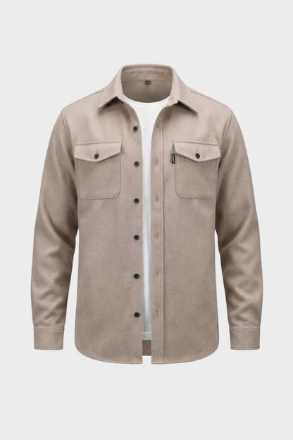 Herren Overshirt – Brusttaschen – Material-Detail