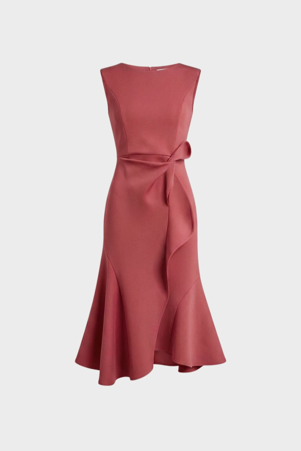 Damen Volant Midikleid – Cocktail – Material-Detail