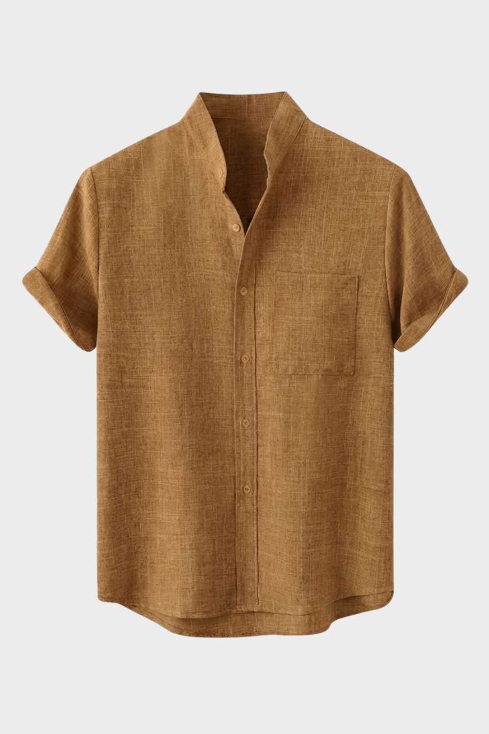Herren Sommerhemd – Stand-Collar – Rückansicht