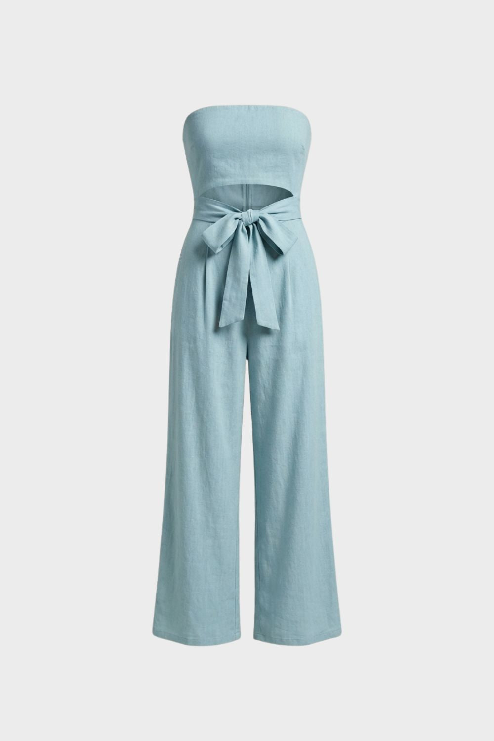 Damen Jumpsuit – Strapless Wide-Leg – Material-Detail