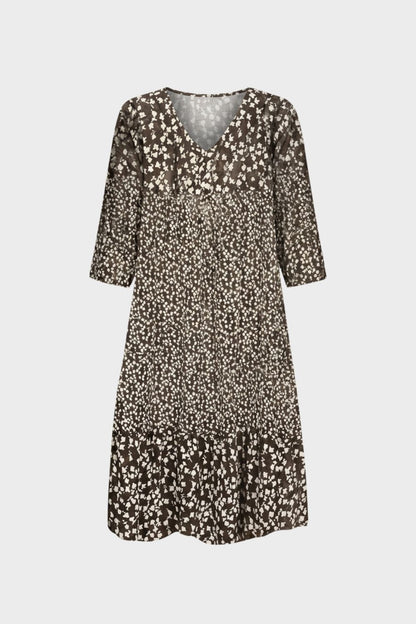 Damen Print Minikleid – Tiered – Material-Detail