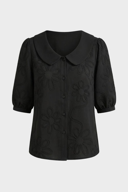 Damen Daisy Bluse – Peter-Pan – Material-Detail