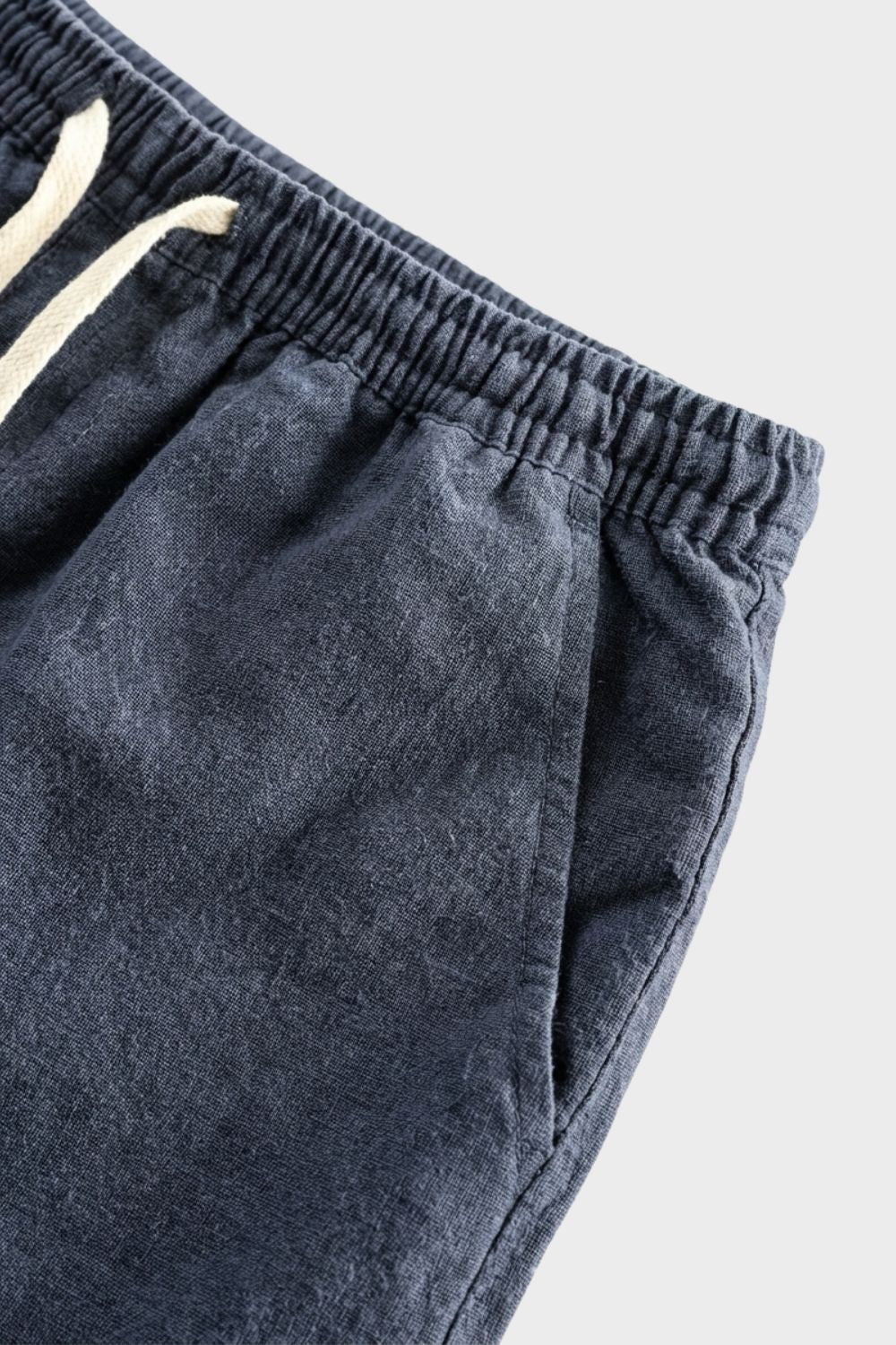 Herren Linen Shorts – Drawstring – Profil-Ansicht