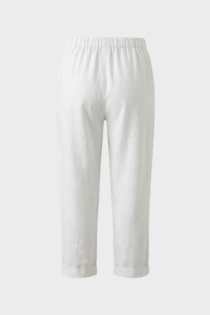 Damen Leinen Hose – 7/8 Loose – Detail-Ansicht