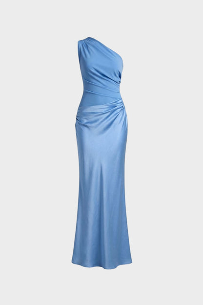 Damen Satin Maxikleid – Hochzeit – Material-Detail