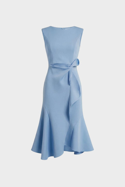 Damen Volant Midikleid – Cocktail – Rückansicht