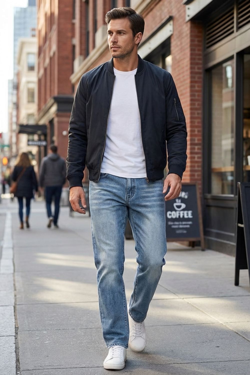 Herren Straight Jeans – Washed – Detail Verarbeitung