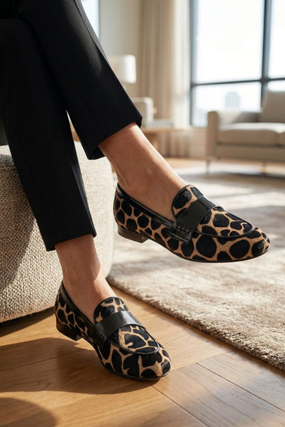 Damen Slip On Loafer | Leopardenmuster
