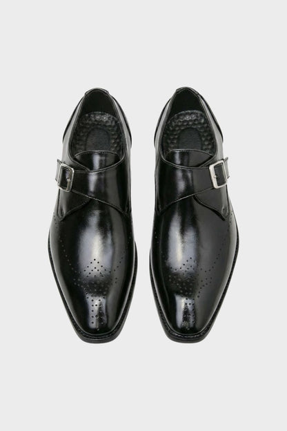Herren-Anzugschuhe mit Monk-Strap-Verschluss, flaches Profil | Monk-Strap