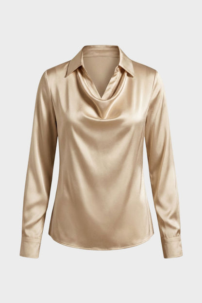 Damen Satin Bluse – Wasserfall – Farb-Übersicht