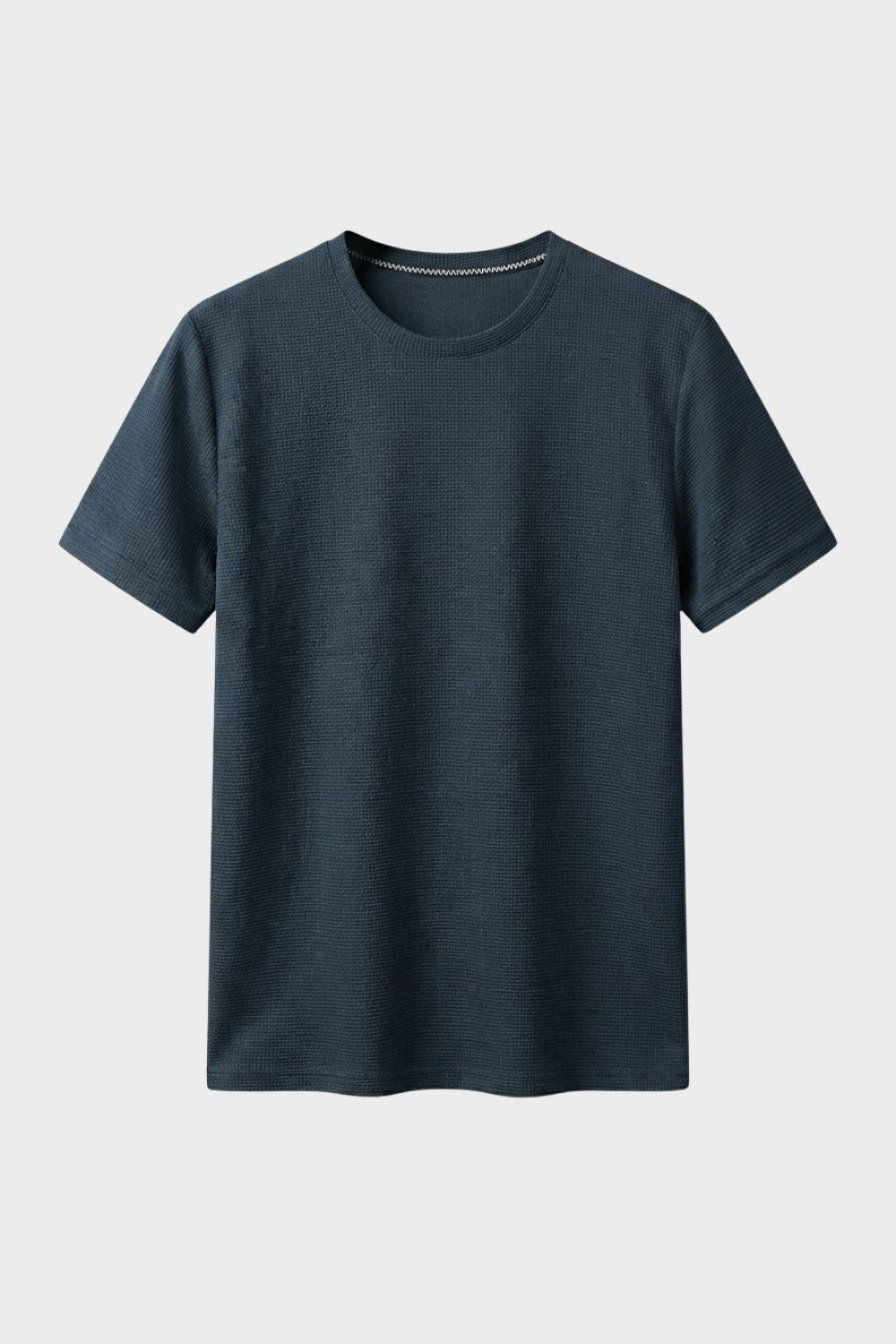 Herren Waffle Tee – Crew Neck – Lifestyle-Look
