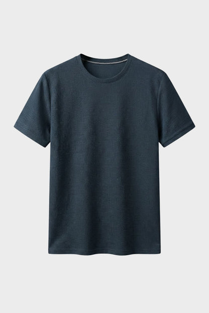 Herren Waffle Tee – Crew Neck – Lifestyle-Look