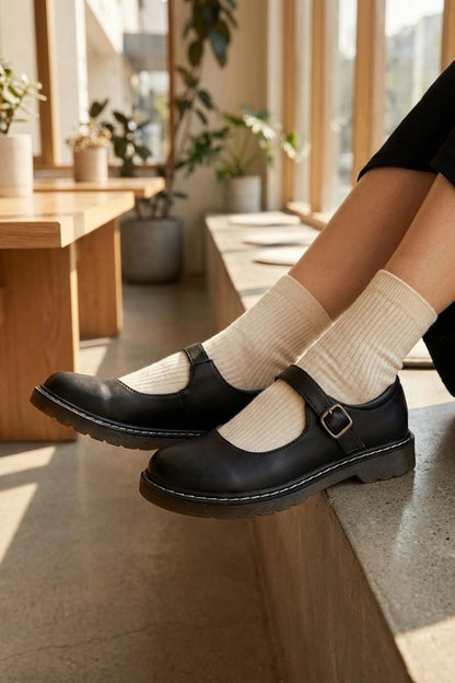 Ballerinas Damen mit Riemen und Schnalle