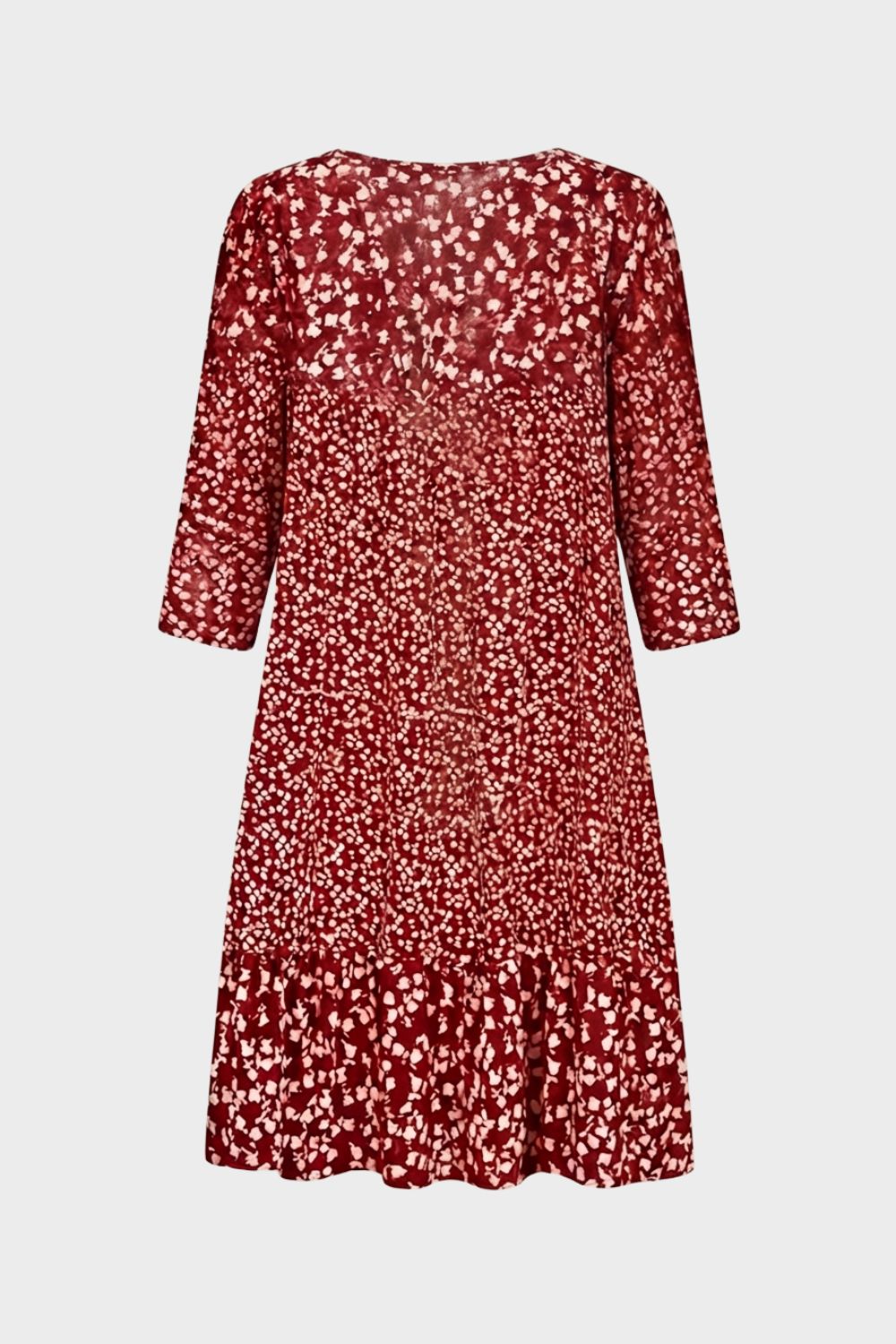Damen Print Minikleid – Tiered – Detail-Ansicht
