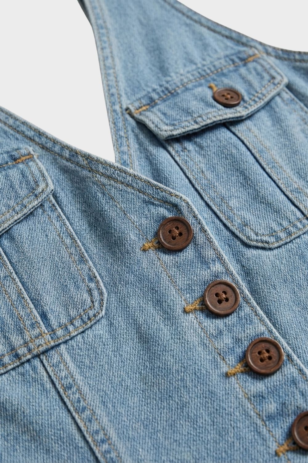 Damen Denim Jumpsuit – Wide-Leg – Profil-Ansicht