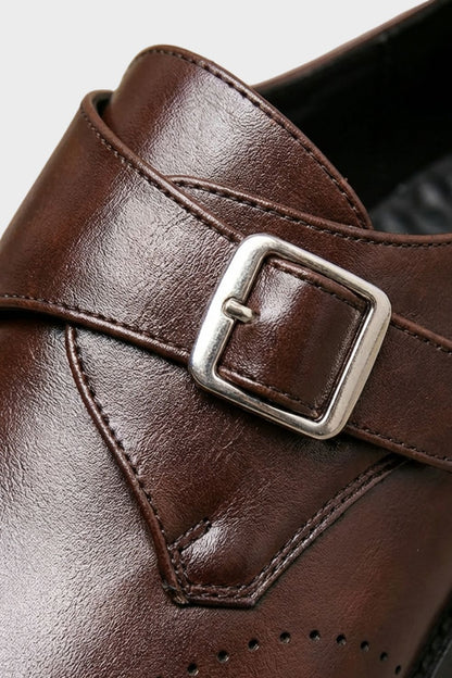 Herren-Anzugschuhe mit Monk-Strap-Verschluss, flaches Profil | Monk-Strap