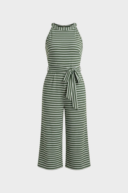 Damen Streifen Jumpsuit – Halterneck – Farb-Übersicht