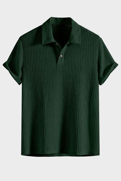 Herren Ribbed Polo – Kurzarm – Hauptansicht