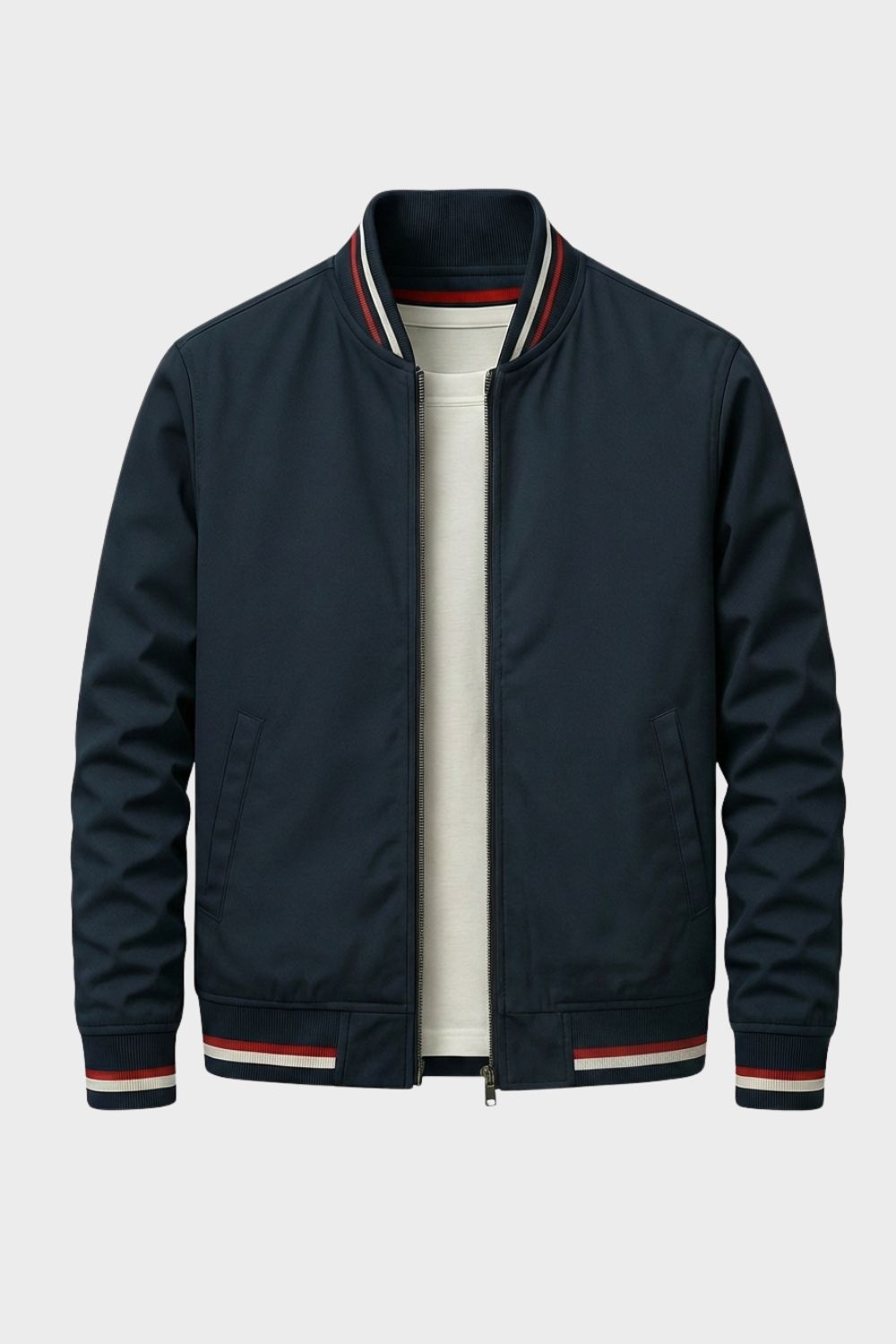 Bomberjacke Herren mit Reißverschluss und Stehkragen