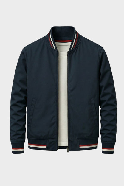 Bomberjacke Herren mit Reißverschluss und Stehkragen