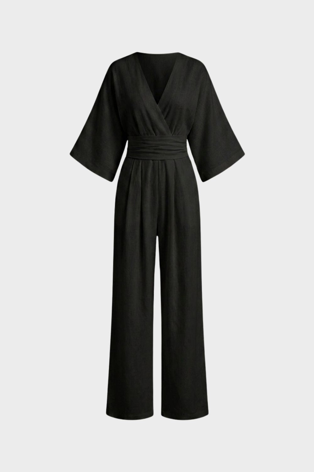 Damen Wickel Jumpsuit | Sommer – Material-Detail