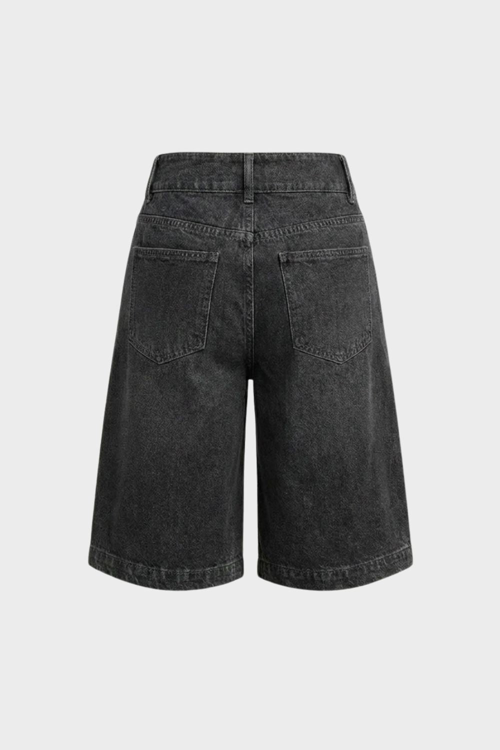 Damen Jeansshorts | High-Waist Knopfleiste – Detail-Ansicht
