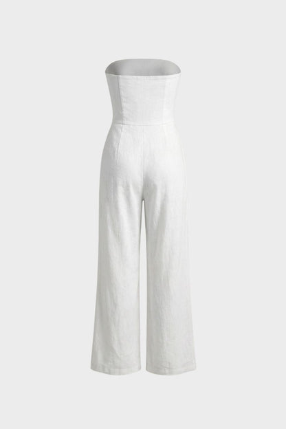 Damen Jumpsuit – Strapless Wide-Leg – Detail-Ansicht