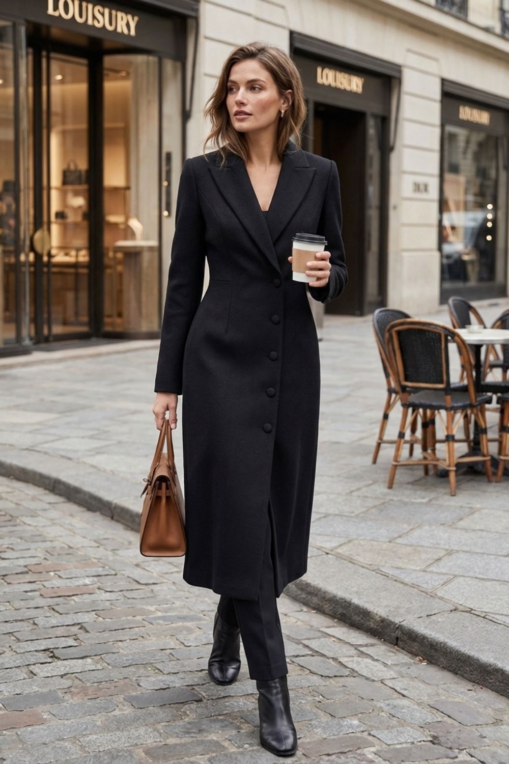 Damen Blazerkleid Midi – Business – Sicht von oben