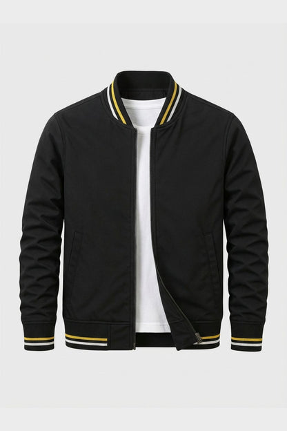 Bomberjacke Herren mit Reißverschluss und Stehkragen