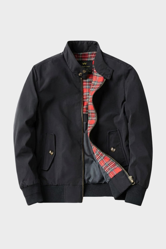 Herren Bomberjacke mit Reißverschluss und Stehkragen