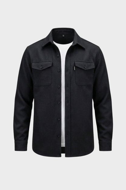 Herren Overshirt – Brusttaschen – Trage-Detail