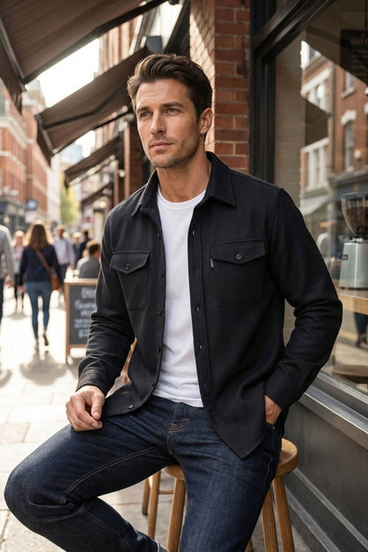 Herren Overshirt – Brusttaschen – Outfit-Look