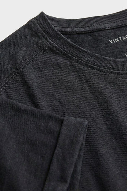 Herren Basic Tee – Vintage Crew – Profil-Ansicht