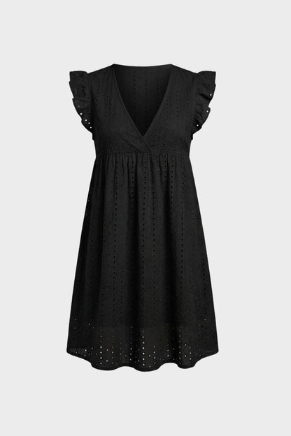 Damen Eyelet Minikleid – Babydoll – Hauptansicht