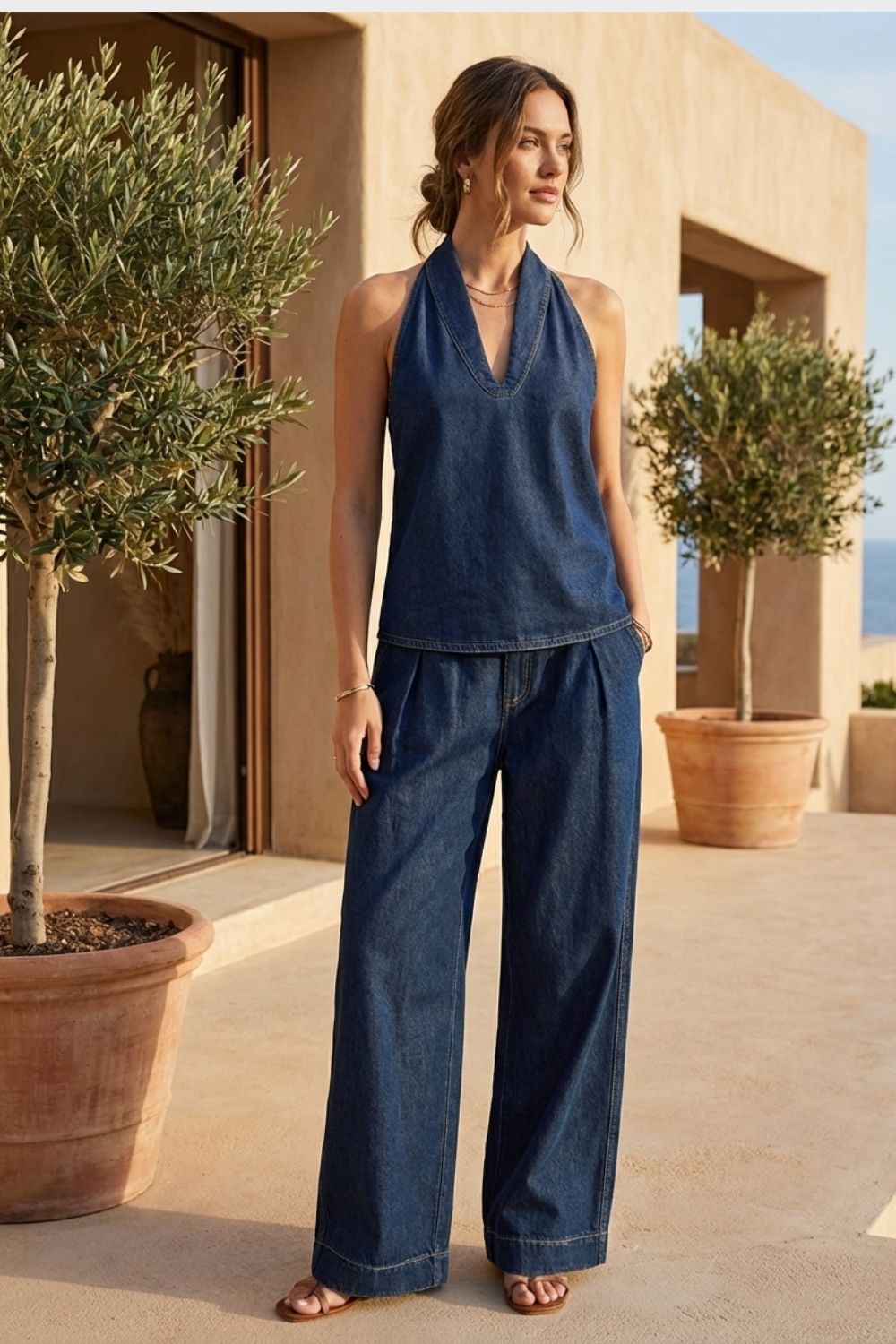 Damen Jumpsuit Wide-Leg | V-Ausschnitt – Styling-Inspiration