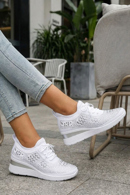 Damen Glitzer Sneaker | Mesh
