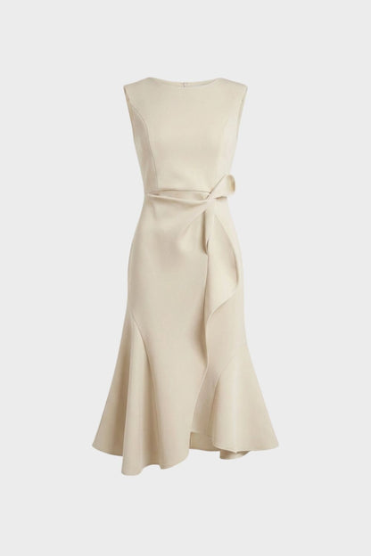 Damen Volant Midikleid – Cocktail – Pass-Bild