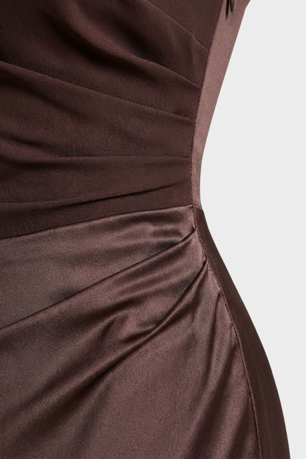Damen Satin Maxikleid – Hochzeit – Profil-Ansicht