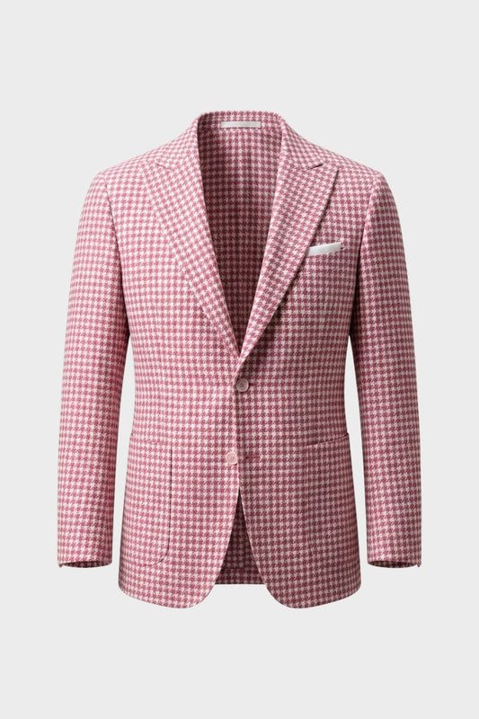Herren Blazer – Gemusterter Blazer mit Zwei-Knopf-Verschluss und fallendem Revers für Abend & semi-formelle Anlässe