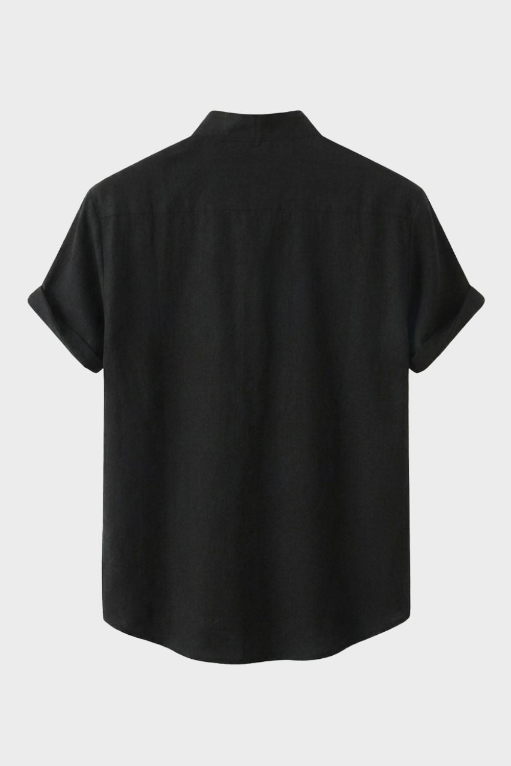 Herren Sommerhemd – Stand-Collar – Detail-Ansicht