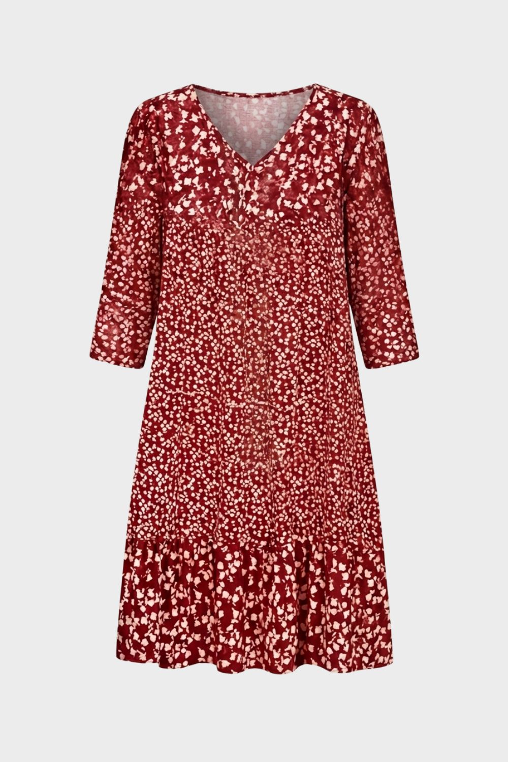Damen Print Minikleid – Tiered – Hauptansicht