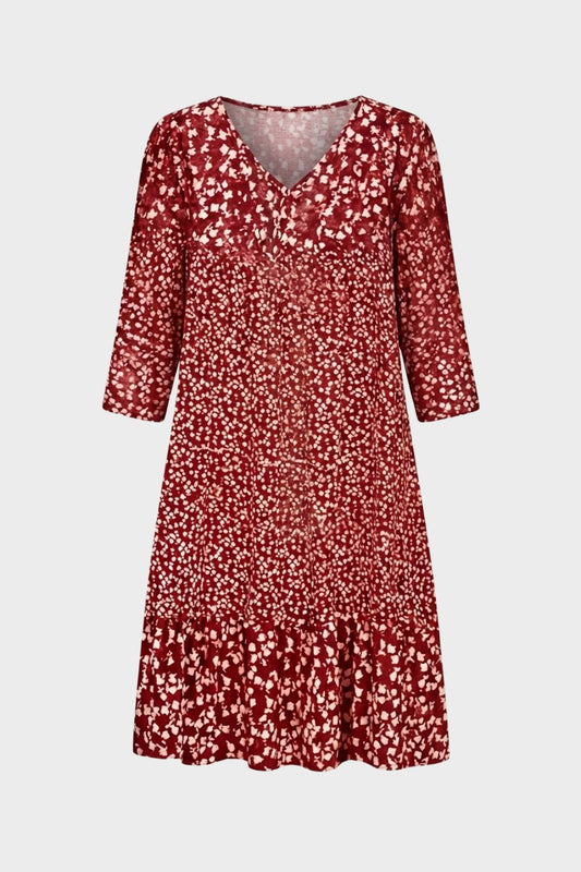 Damen Print Minikleid – Tiered – Hauptansicht