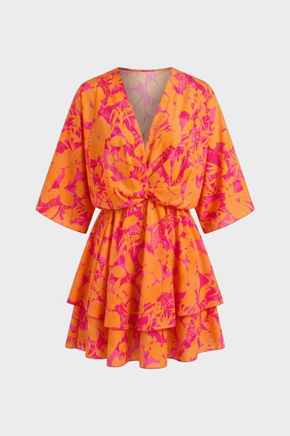 Damen Floral Minikleid – Kimono – Hauptansicht